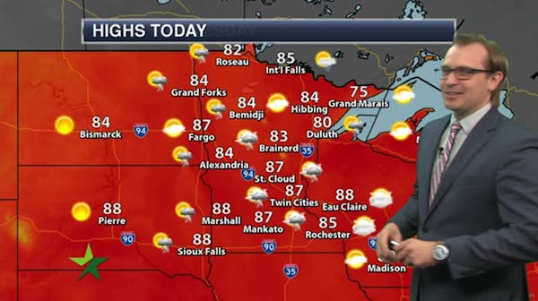 Afternoon forecast: A long stretch of heat, humidity; high 87