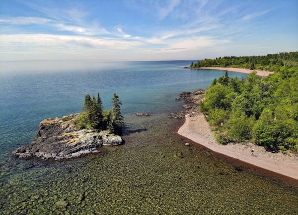 The Lakewalk section of the Superior Hiking Trail north of Grand Marais is the only section of trail that runs along the shore of Lake Superior outsid