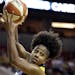 Shenise Johnson grabbed a rebound for Indiana in 2017. The Lynx acquired the guard from the Fever in March.
