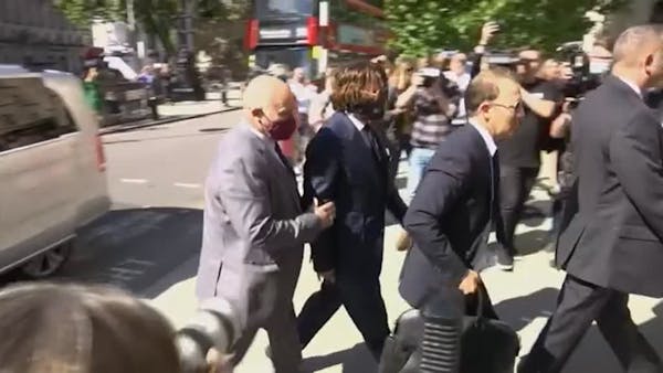 Johnny Depp arrives at court for libel hearing