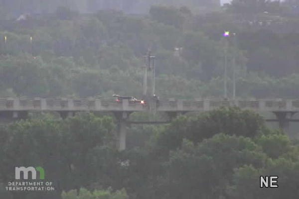 Law enforcement had both directions of the Mendota Bridge closed Monday morning.