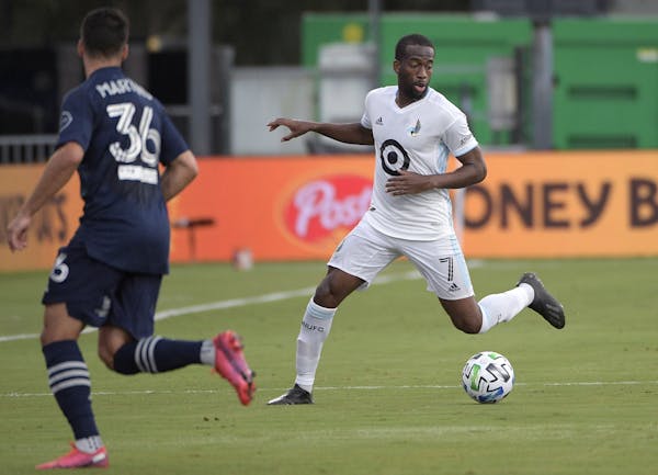 Minnesota United midfielder Kevin Molino set up a play vs. Sporting Kansas City before he scored the winning goal Sunday in stoppage time. It was his 