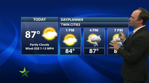 Morning forecast: Warm and humid, high 87; storms likely tonight