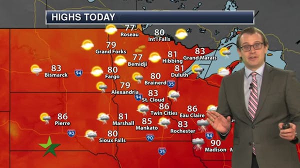 Evening forecast: Isolated showers, then clear