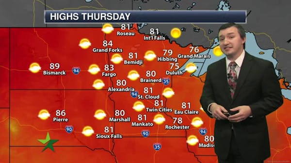 Afternoon forecast: 81, mostly sunny