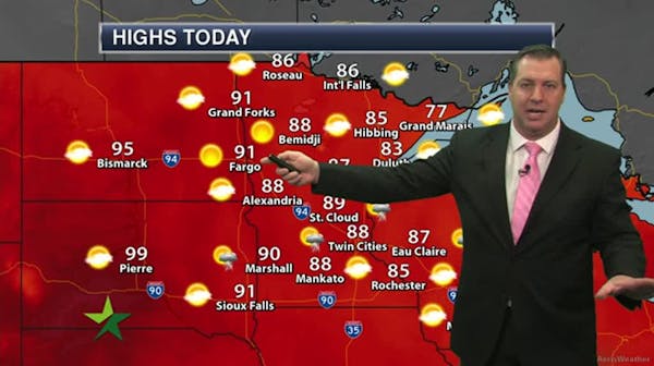 Morning forecast: 88, increasing humidity; storms on the way Sat.