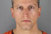 Former Minneapolis police officer Derek Chauvin at the Hennepin County Jail in Minneapolis. Chauvin, 44, faces second-degree murder and second-degree 