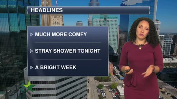 Evening forecast: Mostly clear then scattered showers