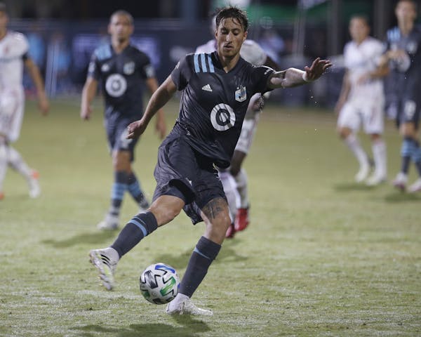 Minnesota United defender Jose Aja (4), playing against Real Salt Lake on July 1, has stepped in for injured team leader Ike Opara.
