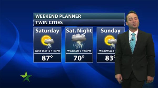 Afternoon forecast: Lingering showers, high 74