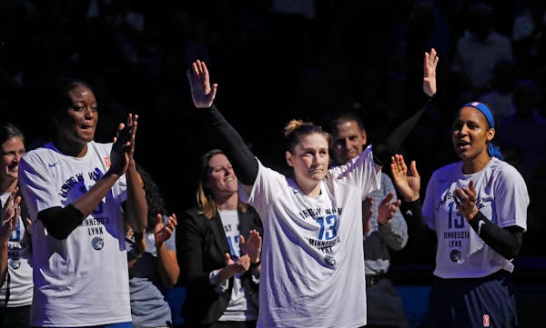 Lindsay Whalen acknowledged the cheers of the Target Center crowd (and her teammates) in the final moments of her final regular-season game for the Ly