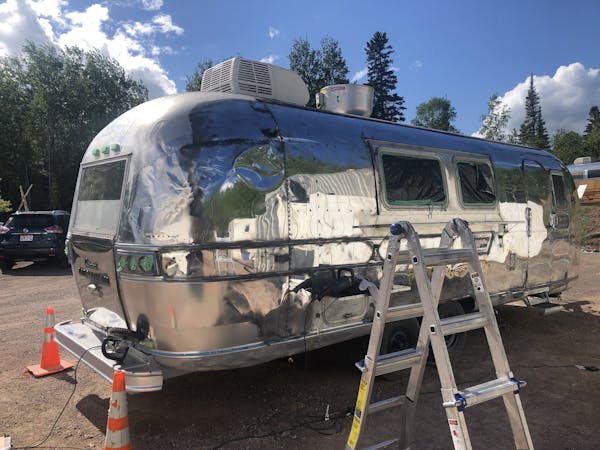 The New Scenic Cafe’s soon-to-open food trailer, is a 1969 Airstream.