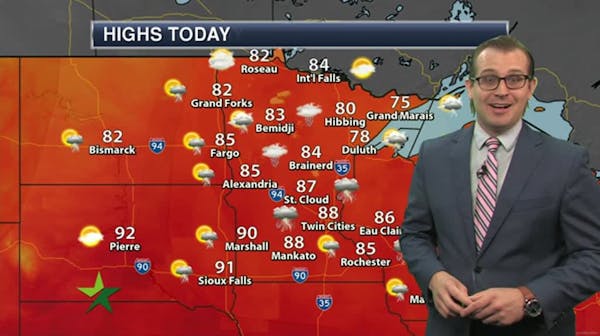 Morning forecast: Mostly cloudy, humid, high of 87