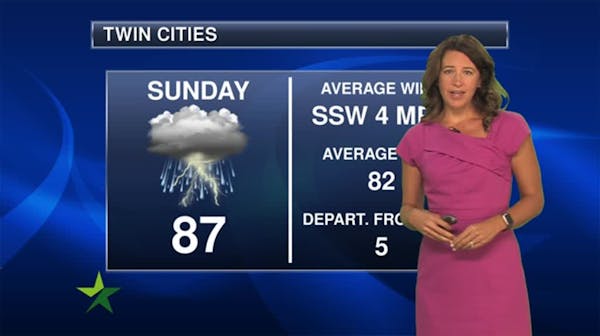 Evening forecast: Chance of showers, thunderstorms
