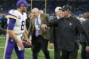 Mike Zimmer celebrated the Vikings’ 42-30 victory at Detroit with Kirk Cousins in October. Both had unclear futures entering the offseason, but now 