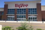 The exterior of the Hy-Vee in Spring Lake Park is completed, but interior work has not begun.