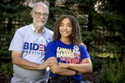 Claudia Moses, 17, and grandfather Jules Goldstein are both serving as delegates at this year’s virtual DNC.