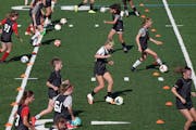 Lakeville South girls took advantage of spacing as they worked on dribbling drills in small but enthusiastic groups at Monday’s first fall practice.