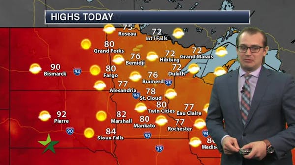 Afternoon forecast: Mostly sunny, less humid; high 80