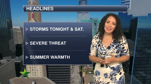 Evening forecast: Low of 71; mostly cloudy, humid, with storm possible