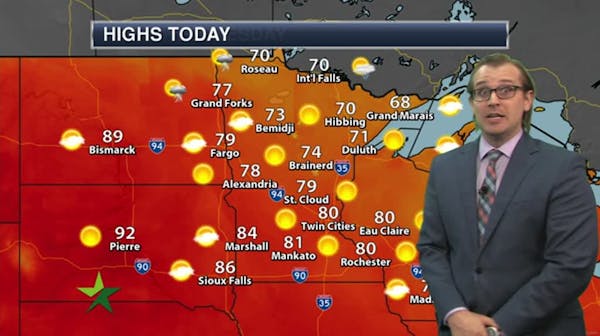 Afternoon forecast: 80, sunny and breezy