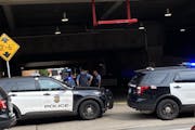 Minneapolis police responded to the first shooting Wednesday, at Ramp A, 101 N. 9th St.