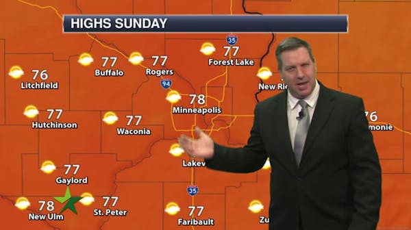 Afternoon forecast: Sunny and comfortable, high 78