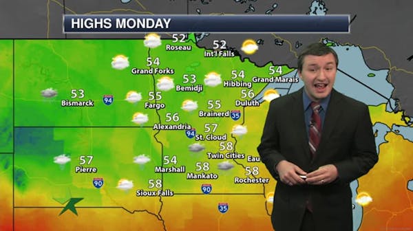 Morning forecast: Rain possible, temps in the 50s