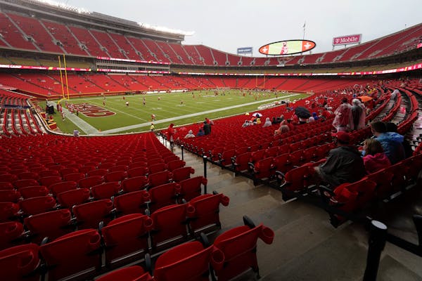 About 5,000 Chiefs fans were allowed to watch a training camp practice last month at Arrowhead Stadium. About 18,000 will be at Thursday’s season op