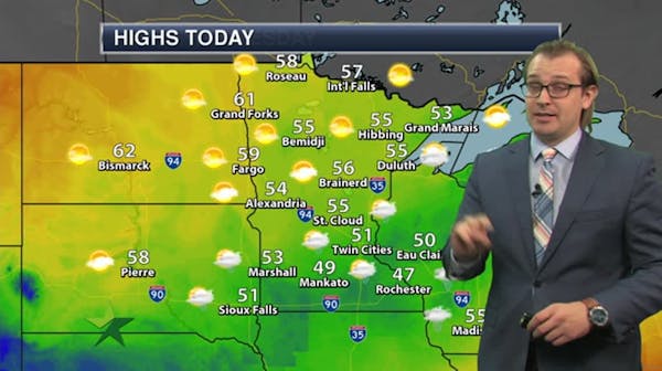 Afternoon forecast: Rainy, cold, high 51; frost possible tonight
