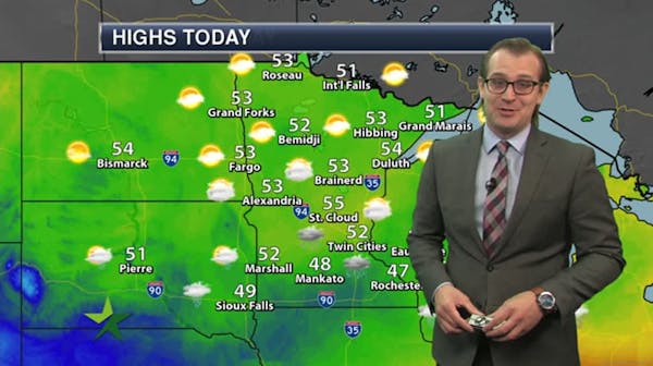 Morning forecast: Cloudy, cool and damp; high 52