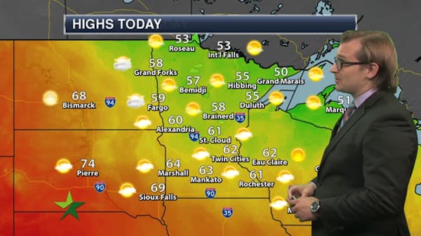 Afternoon forecast: 62, mainly dry, feels like fall