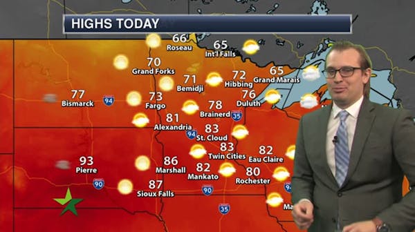 Afternoon forecast: 83, hazy sun, breezy; last warm day for a while