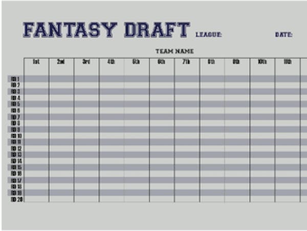 nfl fantasy draft list printable