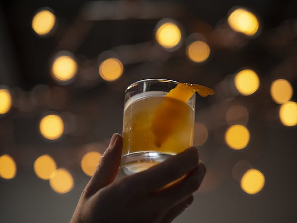 Copperwing Distillery’s first ready-to-drink cocktail offering, an Old Fashioned.