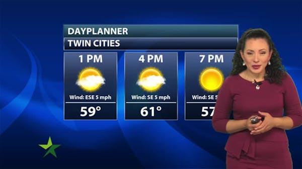 Afternoon forecast: 61, sunny and cool