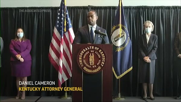 Kentucky attorney general chokes up during briefing