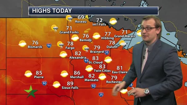 Afternoon forecast: 83, lingering wildfire smoke, chance of storms; cooler tomorrow