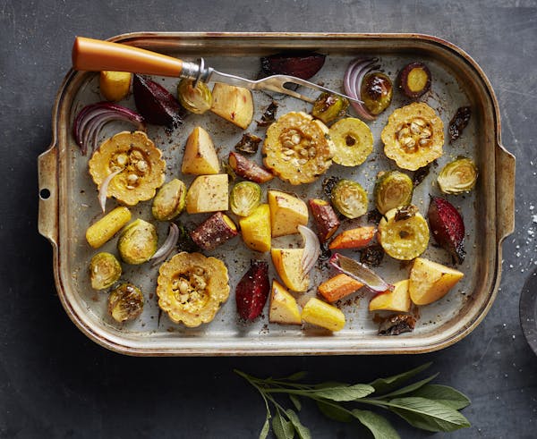 Incorporate a big pan of roasted vegetables into dishes throughout the week.