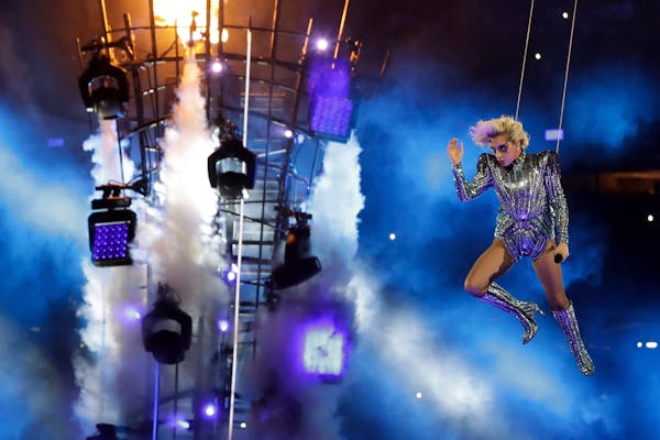 Watch Lady Gaga fly solo at Super Bowl halftime show