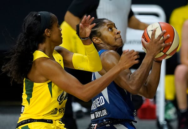 Rookie Crystal Dangerfield (2) never stopped trying to make plays, even with the Lynx facing elimination.