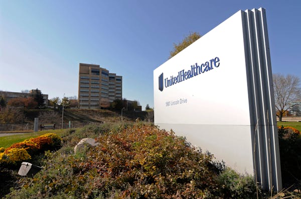 A portion of the UnitedHealth Group Inc.'s campus in Minnetonka is shown in 2012 file photo. (AP Photo/Jim Mone) ORG XMIT: MER13a79d8ca40b1923102742ac