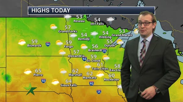 Afternoon forecast: 61, breezy, chance of rain this afternoon