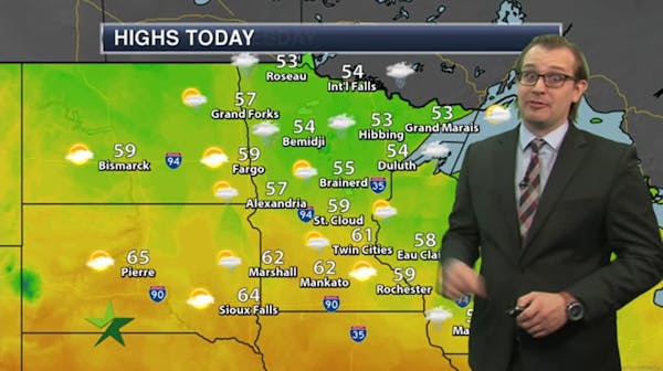 Morning forecast: Cool and windy, high 61