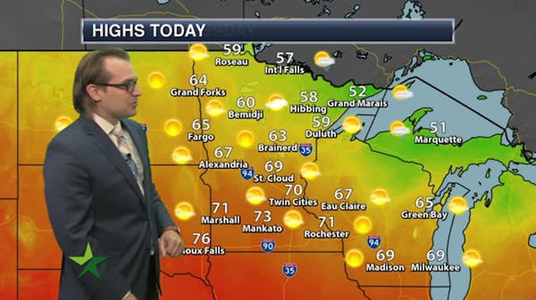 Morning forecast: Sunny and beautiful again, high 70
