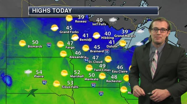 Afternoon forecast: 49, sunny, breezy, chilly