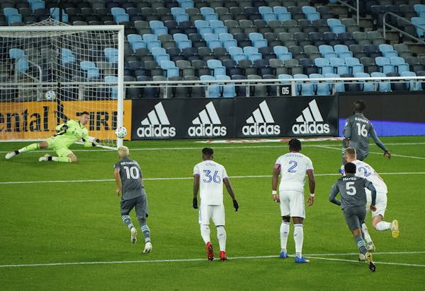 Minnesota United (shown in an Oct. 3 match at Allianz Field) had its home game Wednesday night against Chicago postponed two hours before kickoff beca