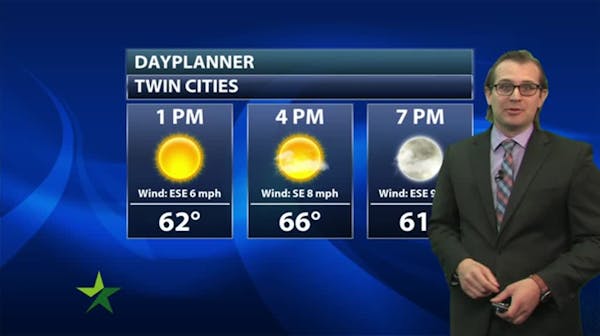 Afternoon forecast: Sunny and mild, high 66