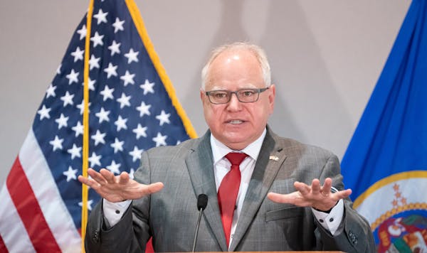 Gov. Tim Walz, pictured here at a July event, is renewing the peacetime state of emergency.
