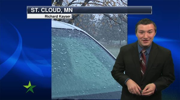 Afternoon forecast: 45, chance of rain, accumulating snow in northern Minn.